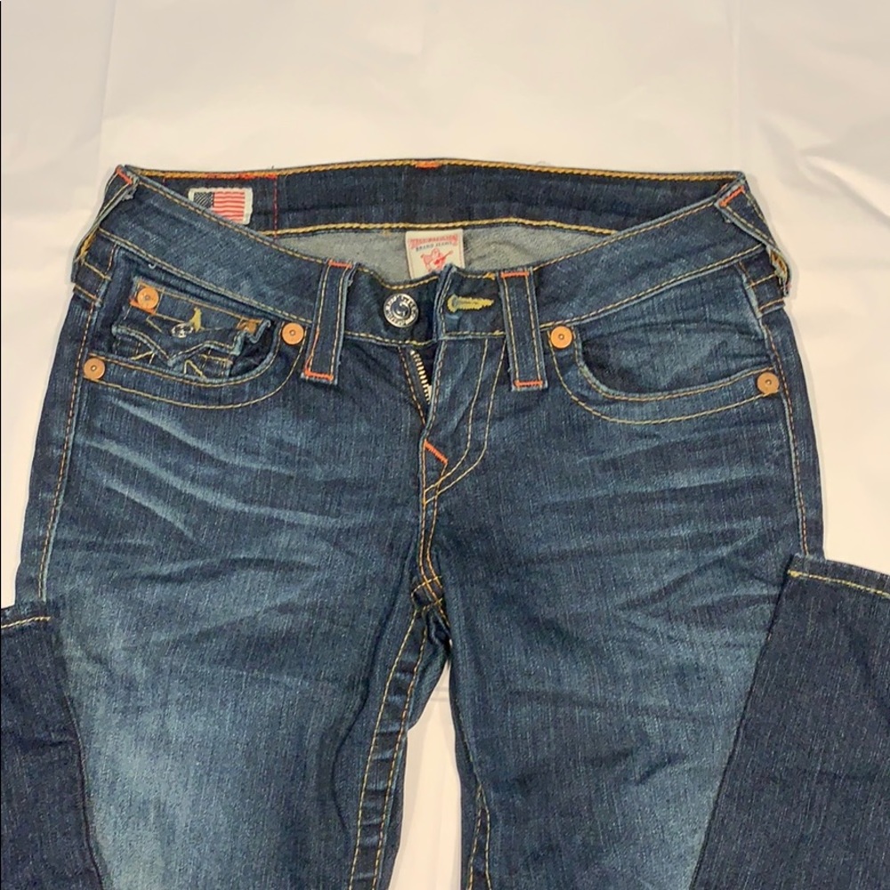 TRUE RELIGION Dark Blue Jeans - (Size 26)